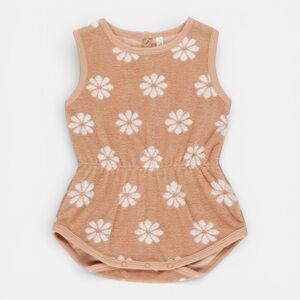 Rylee + Cru Daisy Print Terry Romper 18-24M Retro Daisycore Mod Floral